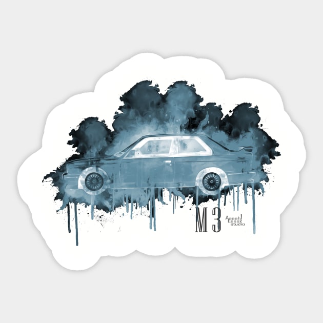 BMW M3 inverse anger Sticker by AaaahEeeekStudio